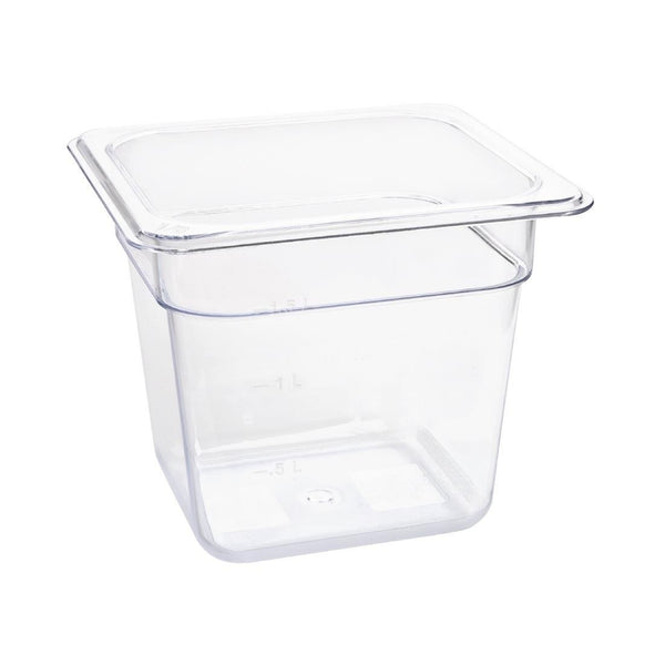 Vogue Clear Polycarbonate - GN 1/6 150mm U241 - Whisk Hospitality - U241