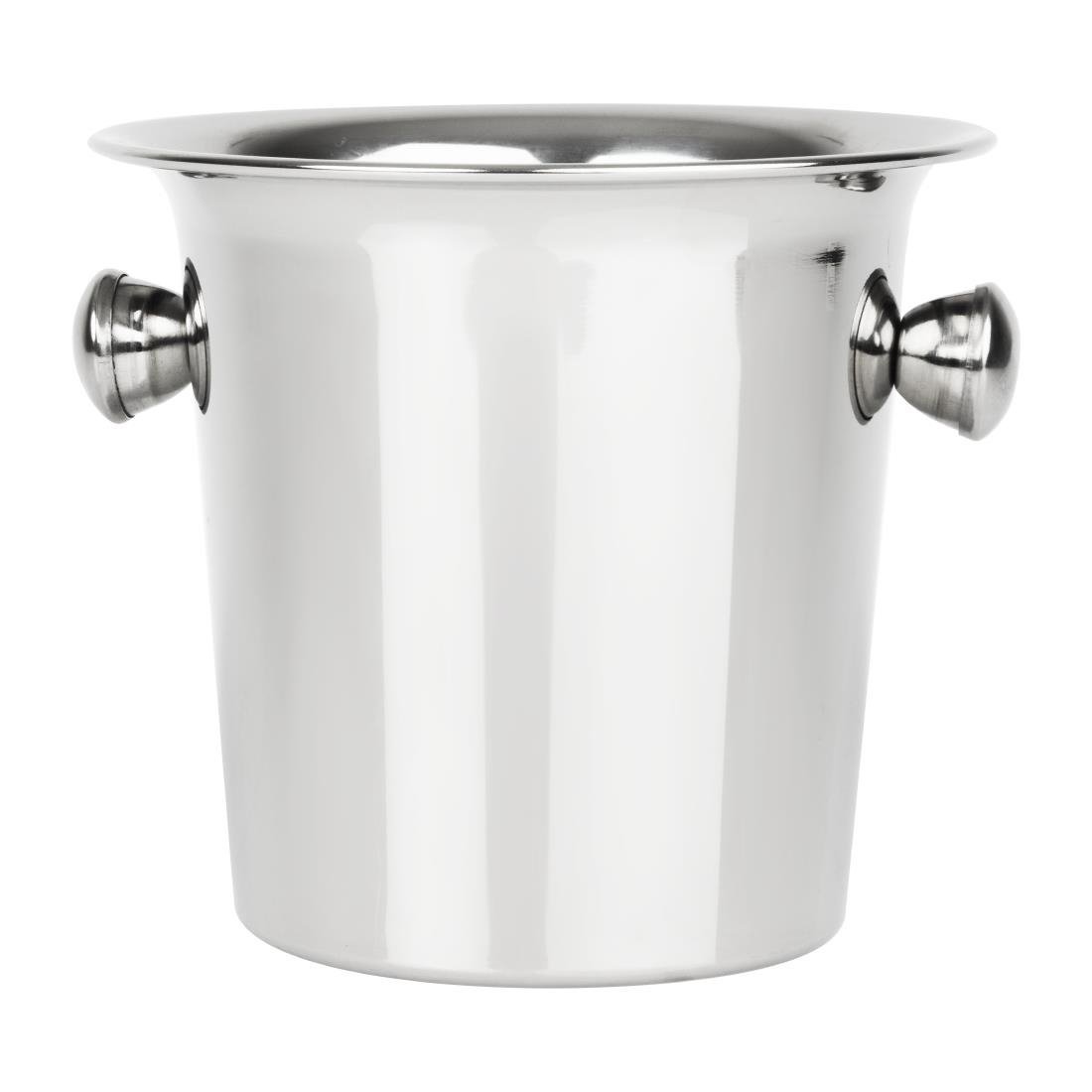 Olympia Mini Fluted Ice Bucket Stainless Steel - 130x130mm HY516 - Whisk Hospitality - HY516