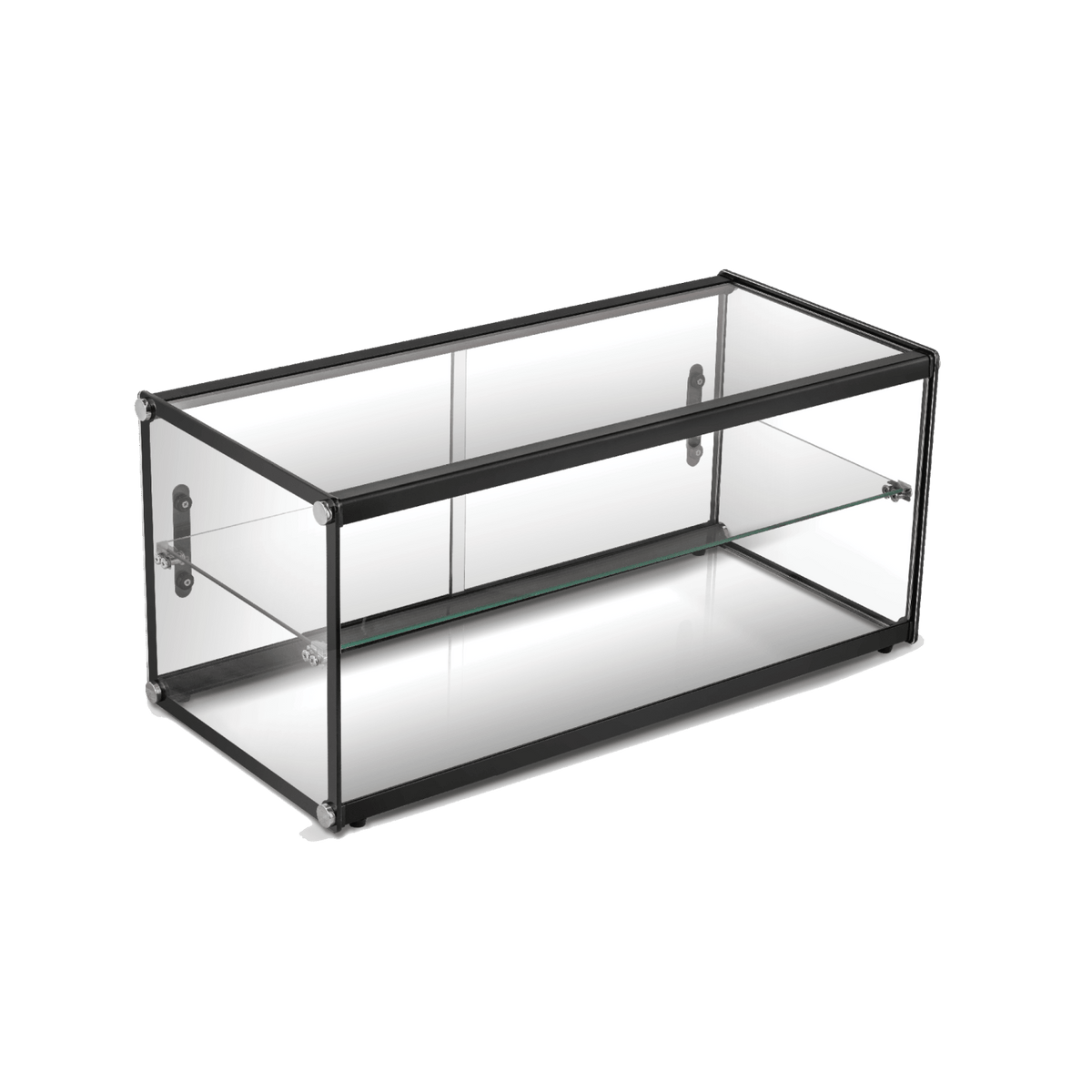 Exquisite Two Tiers Flat Glass Ambient Cake Display - CD90 - Whisk Hospitality -