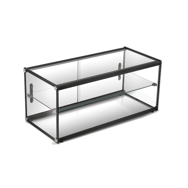 Exquisite Two Tiers Flat Glass Ambient Cake Display - CD90 - Whisk Hospitality -