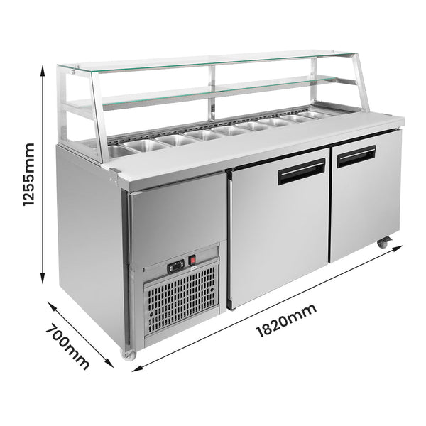Thermaster two large door DELUXE Sandwich Bar - SCB/18 - Whisk Hospitality - SCB/18