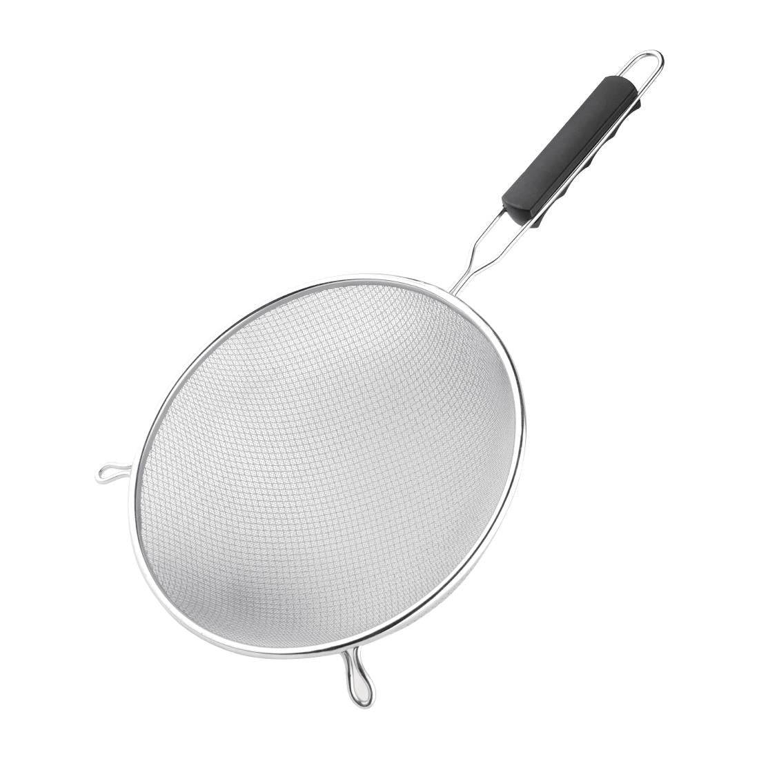 Vogue Double Mesh Sieve Black Handle - 240mm FE743 - Whisk Hospitality - FE743