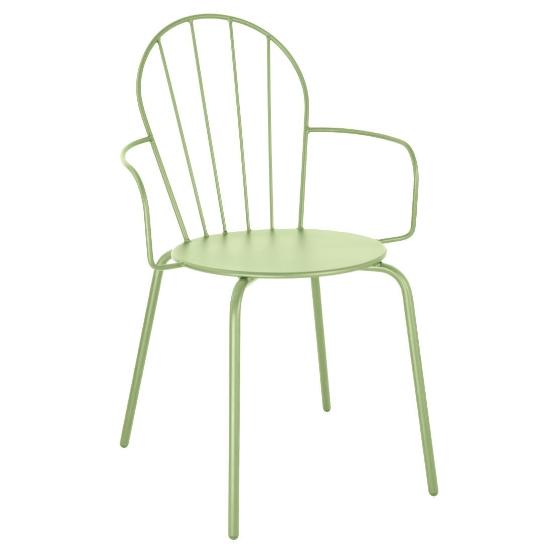 Bolero Adeline Arm Chair Light Green (Set 4) HZ360 - Whisk Hospitality - HZ360