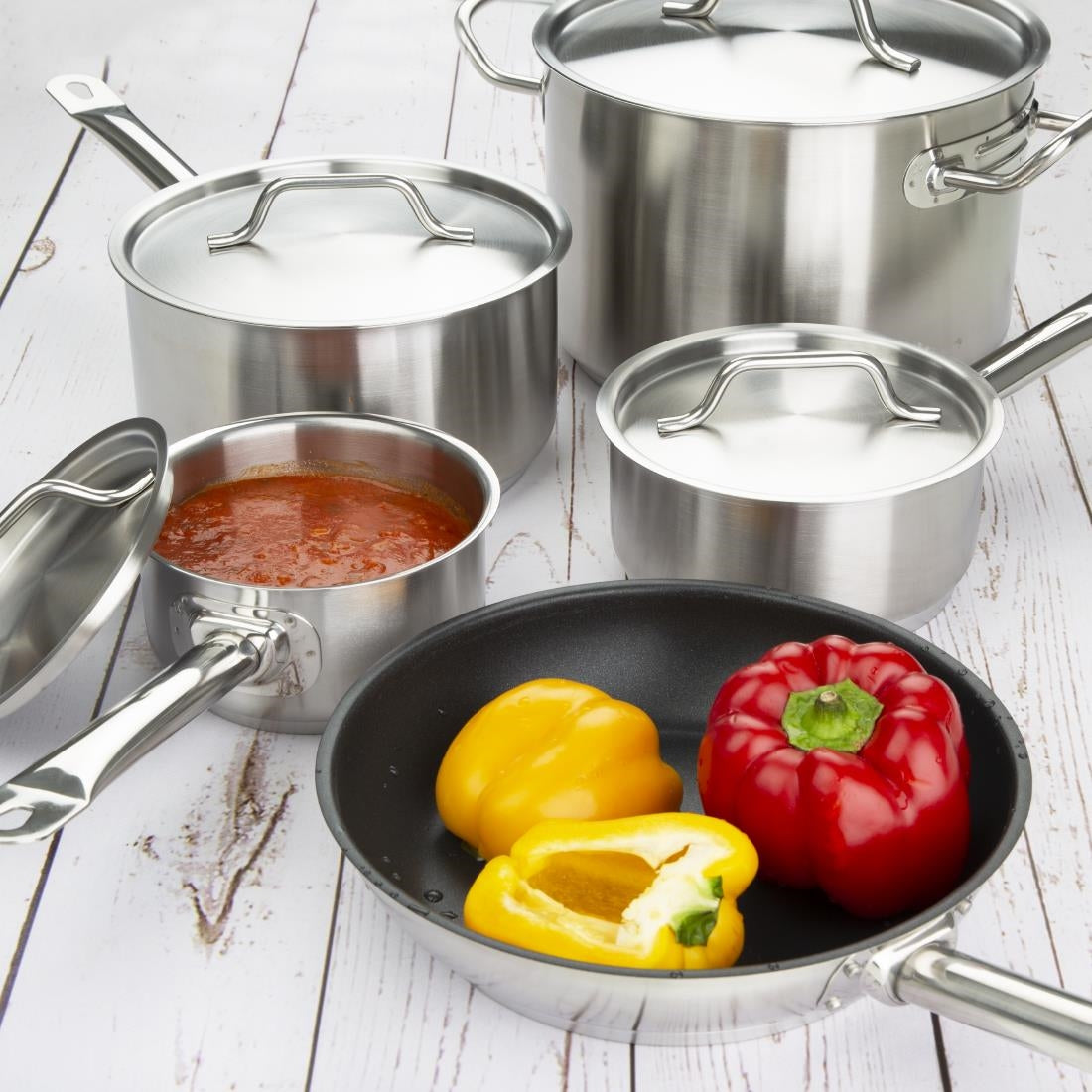 Vogue St/St Saucepan Stewpan & Frypan Set SA693