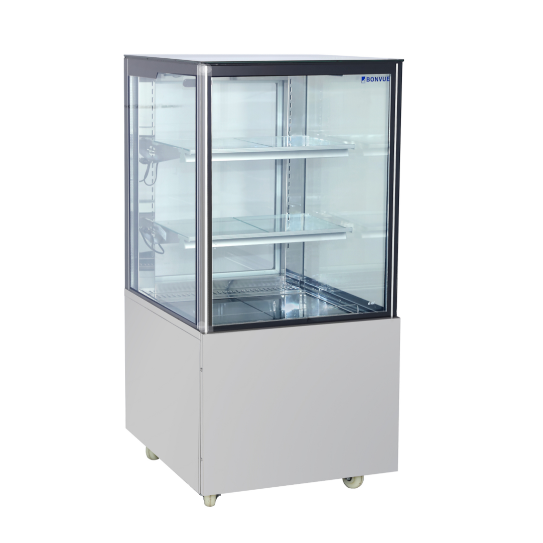 Bonvue Deluxe 600mm Square Glass Cake Display Cabinet SC060FA-2XB - Whisk Hospitality - SC060FA-2XB
