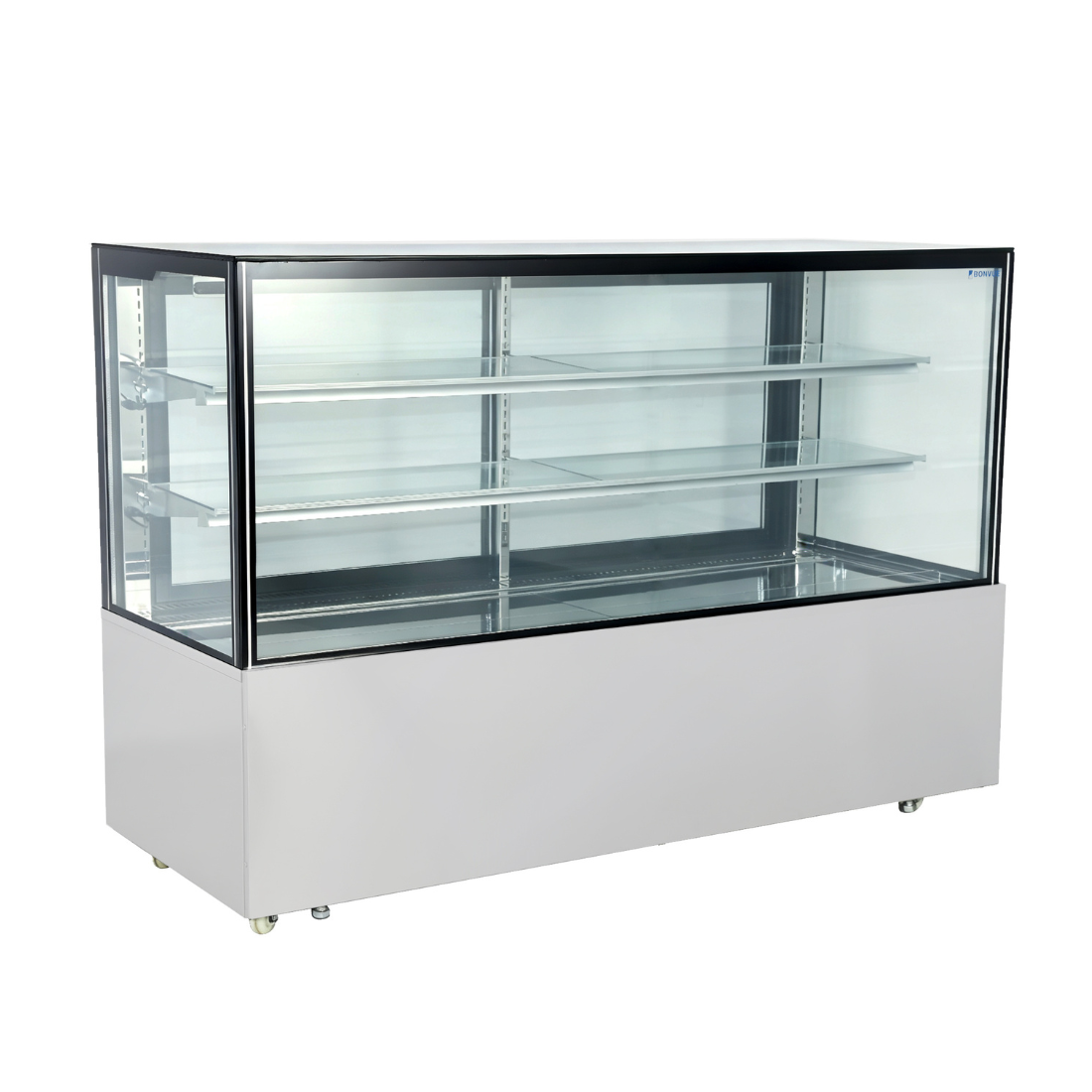 Bonvue Deluxe 1800mm Square Glass Cake Display Cabinet SC180FA-2XB - Whisk Hospitality - SC180FA-2XB