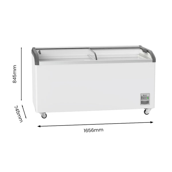 Thermaster Heavy Duty Supermarket Glass Sliding Lid Freezers 576L - SD-576K