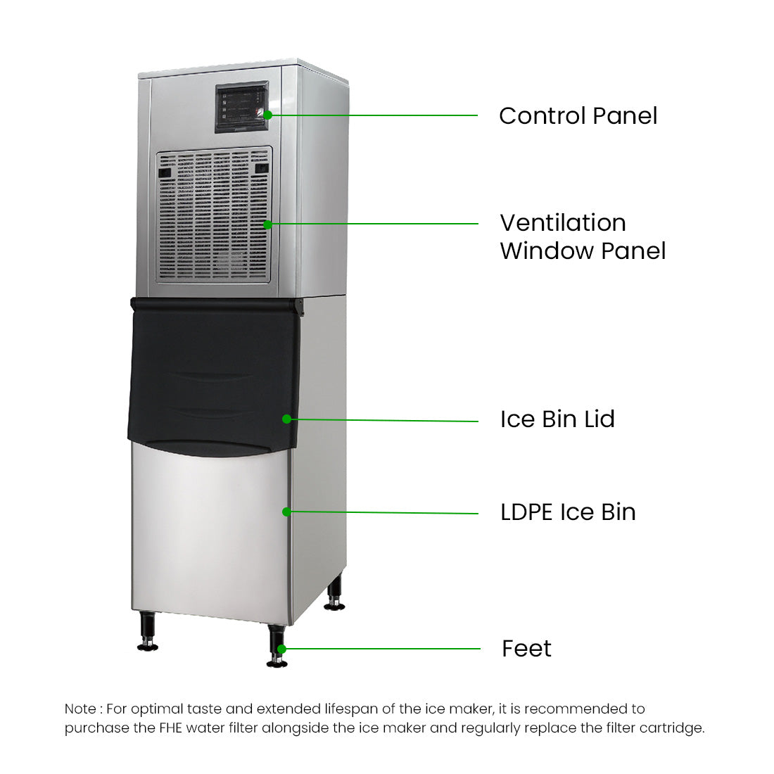 Blizzard Chewblet/Nugget Ice Maker 250Kg - SN-258N