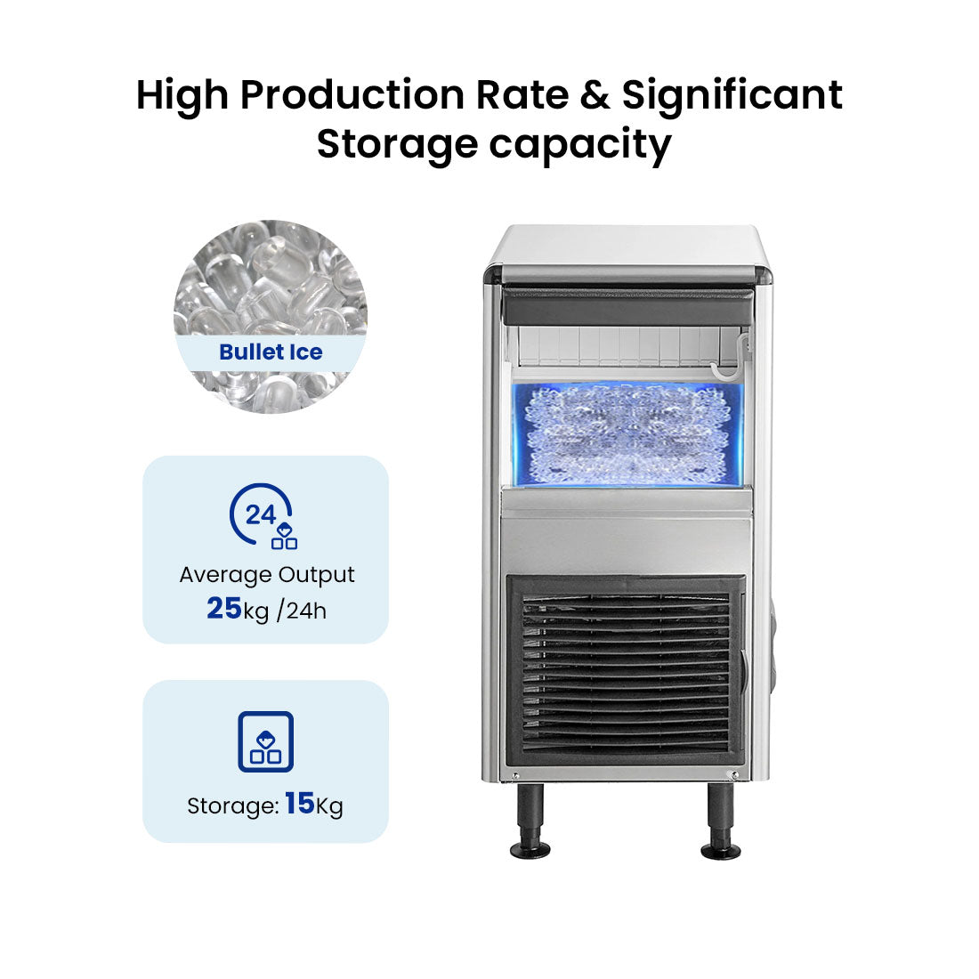Blizzard Underbench Bullet Ice Maker 25Kg - SN-25C