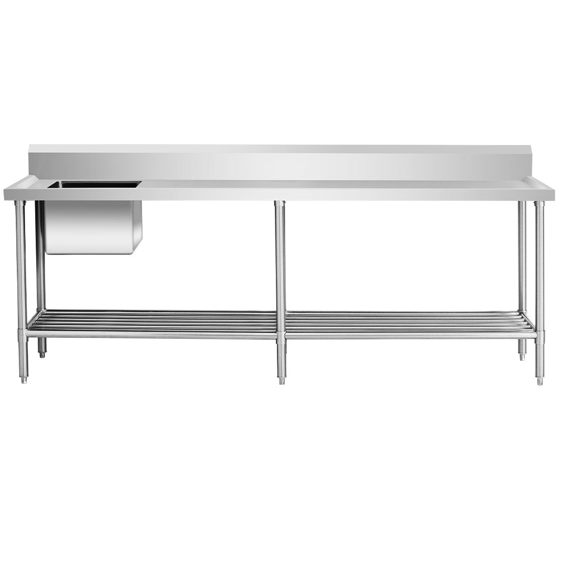 SSB6-2400L/A Single Left Sink Bench with Pot Undershelf
