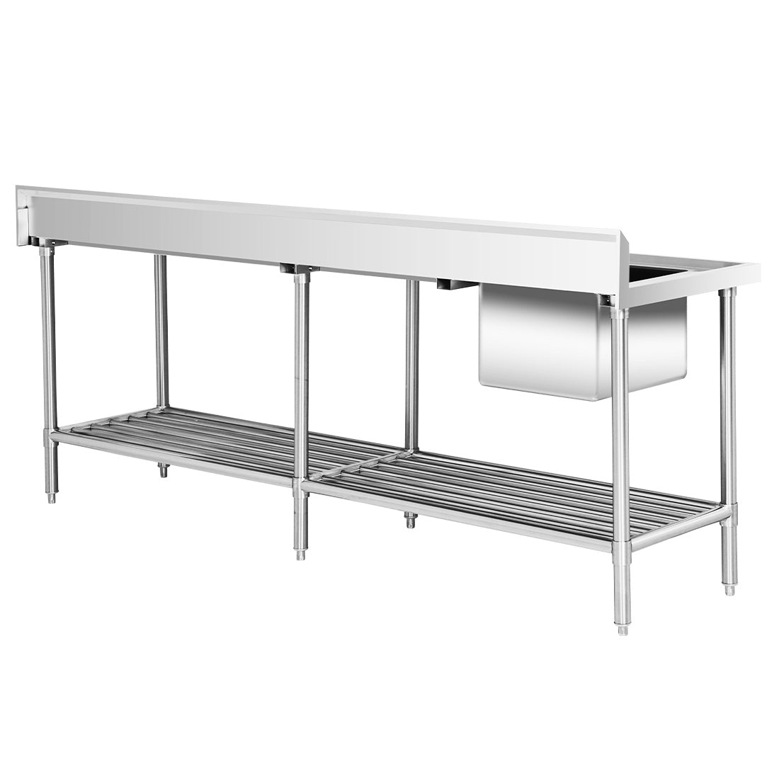 SSB6-2400L/A Single Left Sink Bench with Pot Undershelf