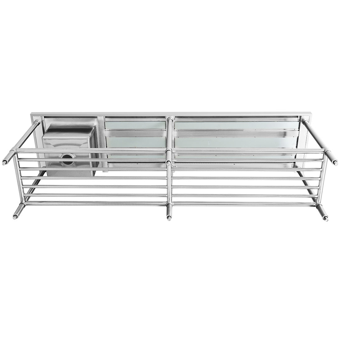 SSB6-2400L/A Single Left Sink Bench with Pot Undershelf