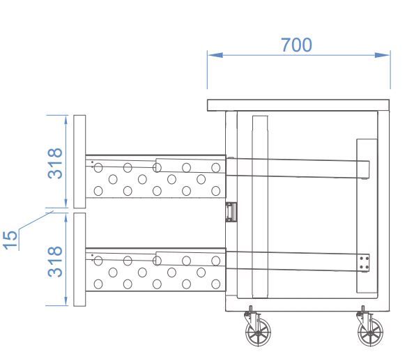 Skipio SUF9-2D-2 Undercounter 2 Drawer Freezer 179L