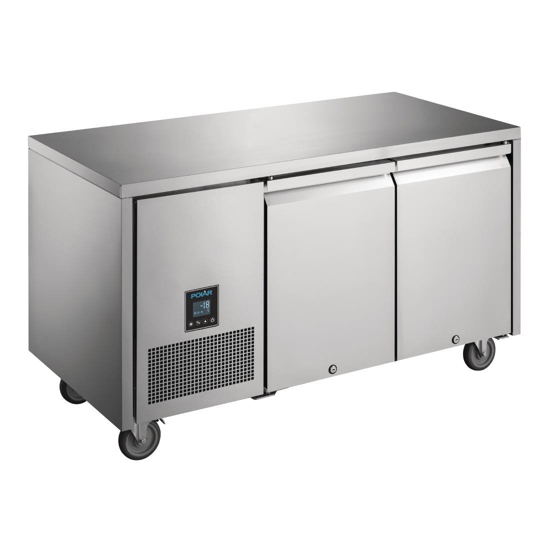 Polar U-Series Premium Double Door Counter Freezer 267Ltr
