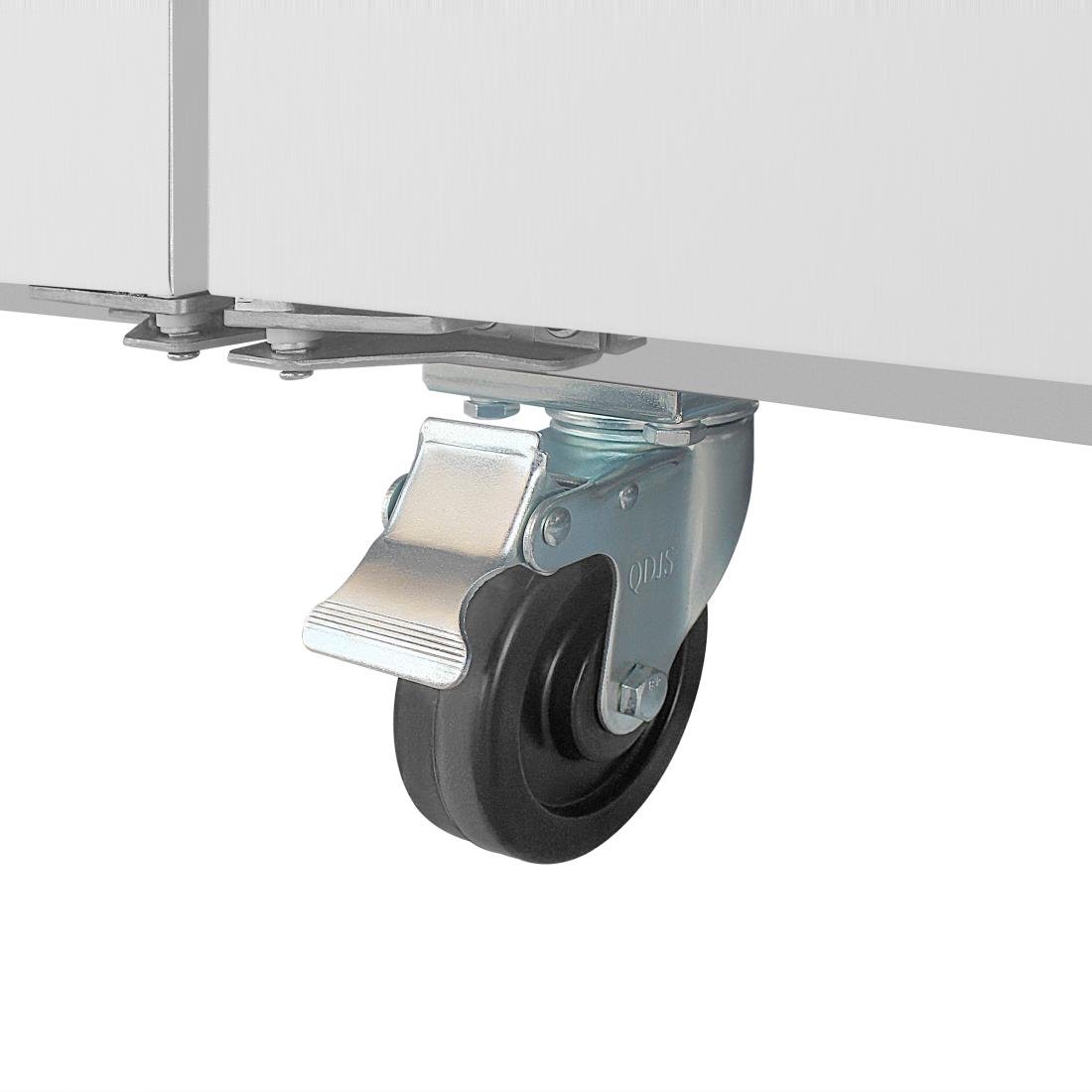 Polar U-Series GN Counter Saladette with Square Sneeze Guard - 4 Door UA019-A