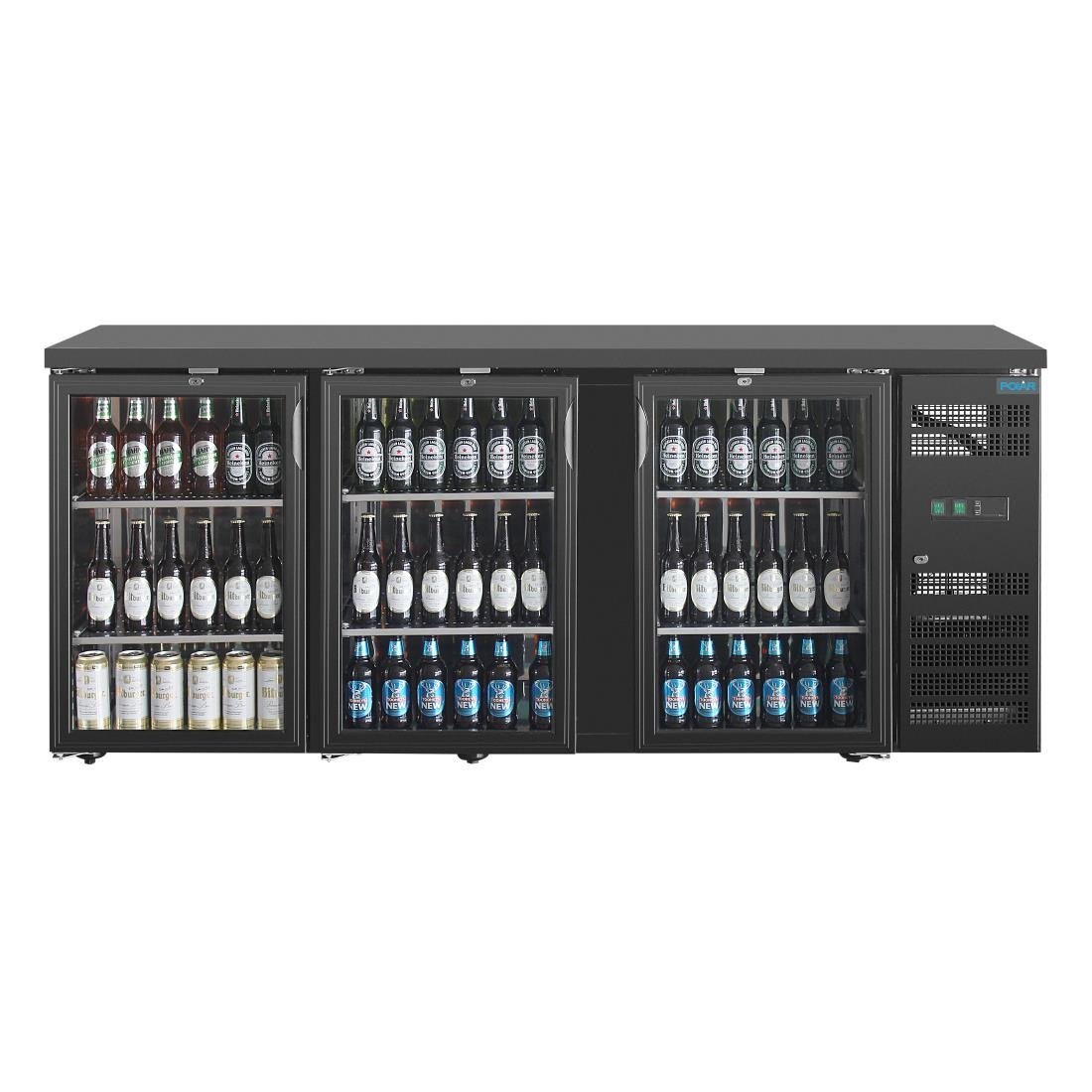 Polar U-Series Back Bar Cooler - Triple Hinged Door UA022-A