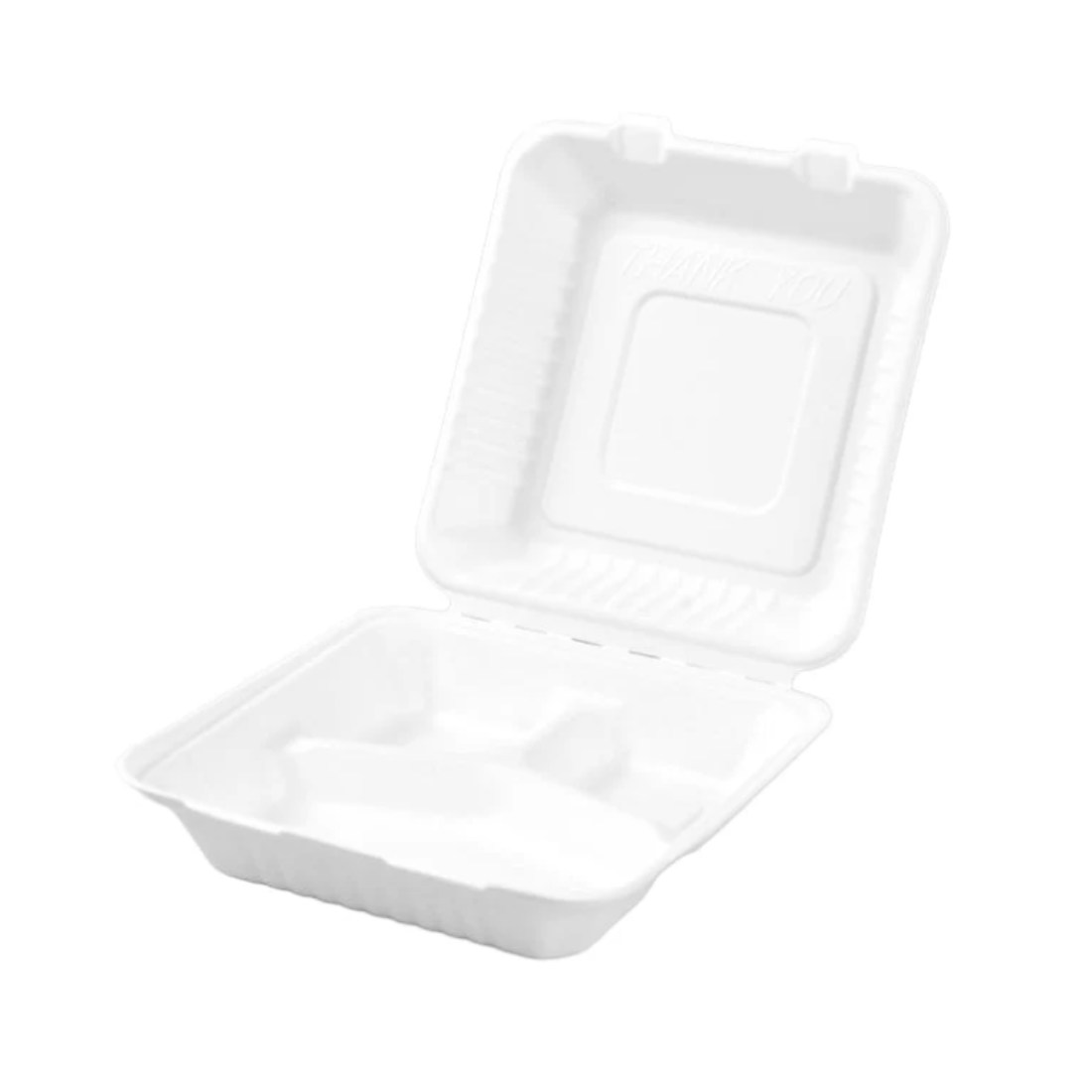 PakMax 9*9" Sugarcane Clamshell 3-Compartment CS-993 - Whisk Hospitality - CS-993