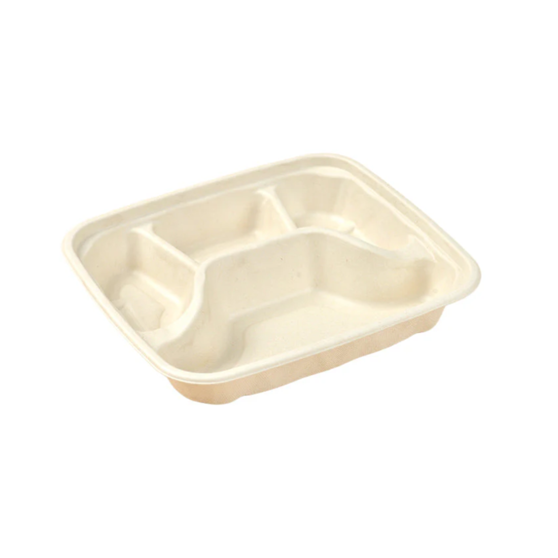 PakMax Sugarcane Small 4-Compartment Food Container FC-41-S - Whisk Hospitality - FC-41-S