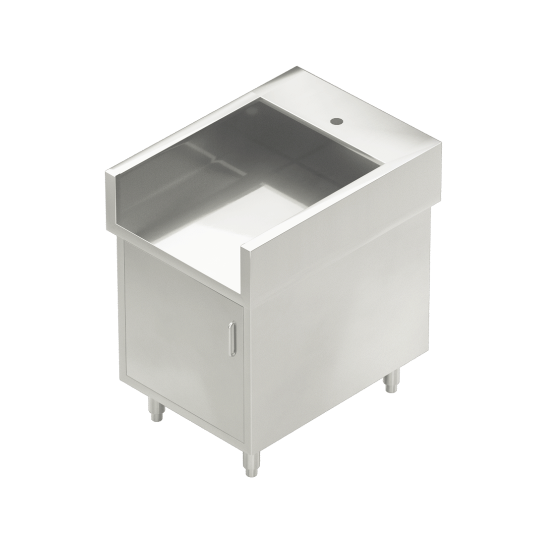 Modular System Single Door Stainless Steel Cabinet with Splash Guard - WCB8-0600
