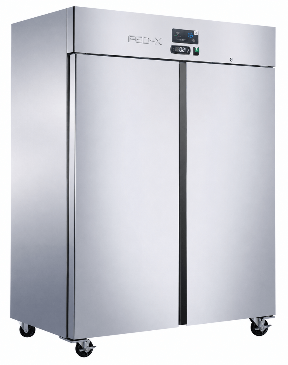 FED-X Press Liner Double Door Upright Fridge with Wi-Fi Controller XUPC1400 - Whisk Hospitality - XUPC1400