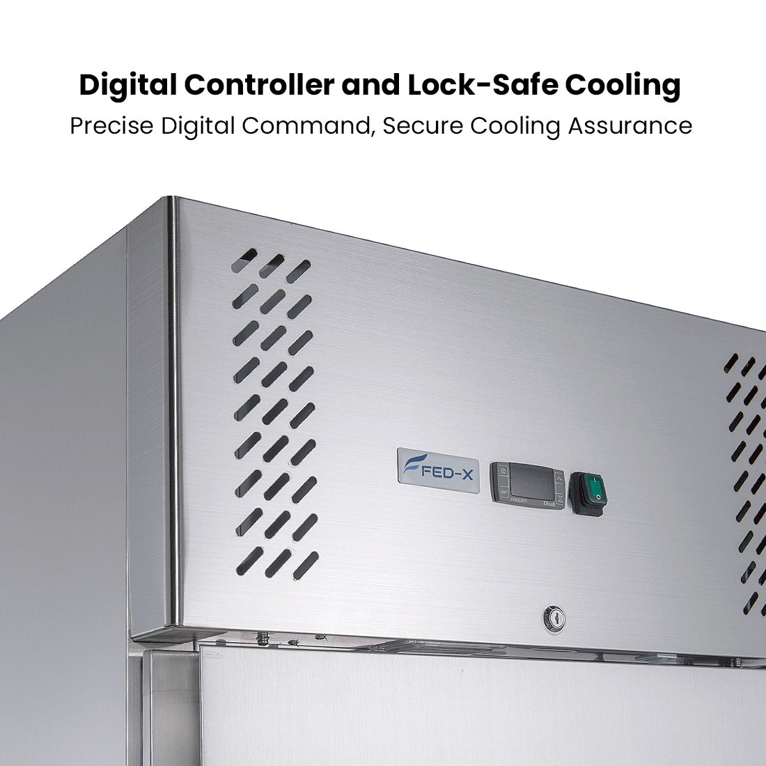 FED-X S/S Single Full Door Upright Fridge - XURC400SFV