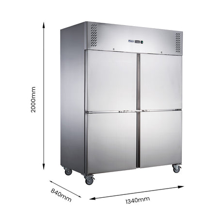 FED-X S/S Four Door Upright Fridge - XURC1200S2V