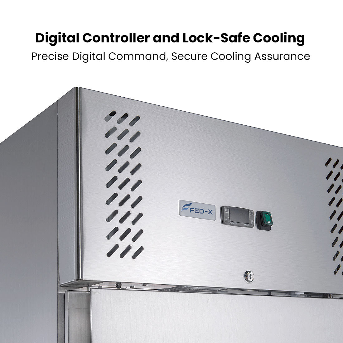 FED-X S/S Two half Door Upright Freezer - XURF600S1V