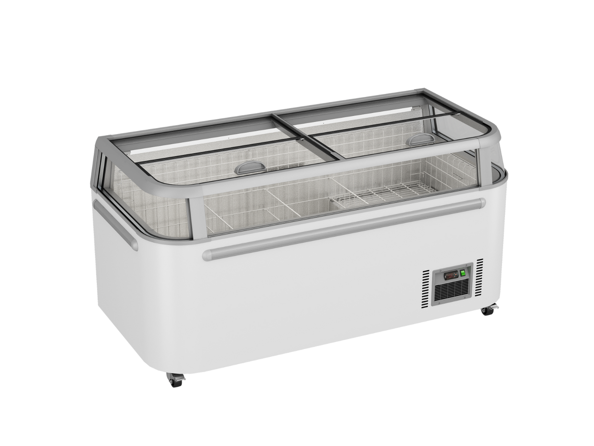 Thermaster Supermarket Island Freezer with Glass Sliding Lids ZCD-E185G
