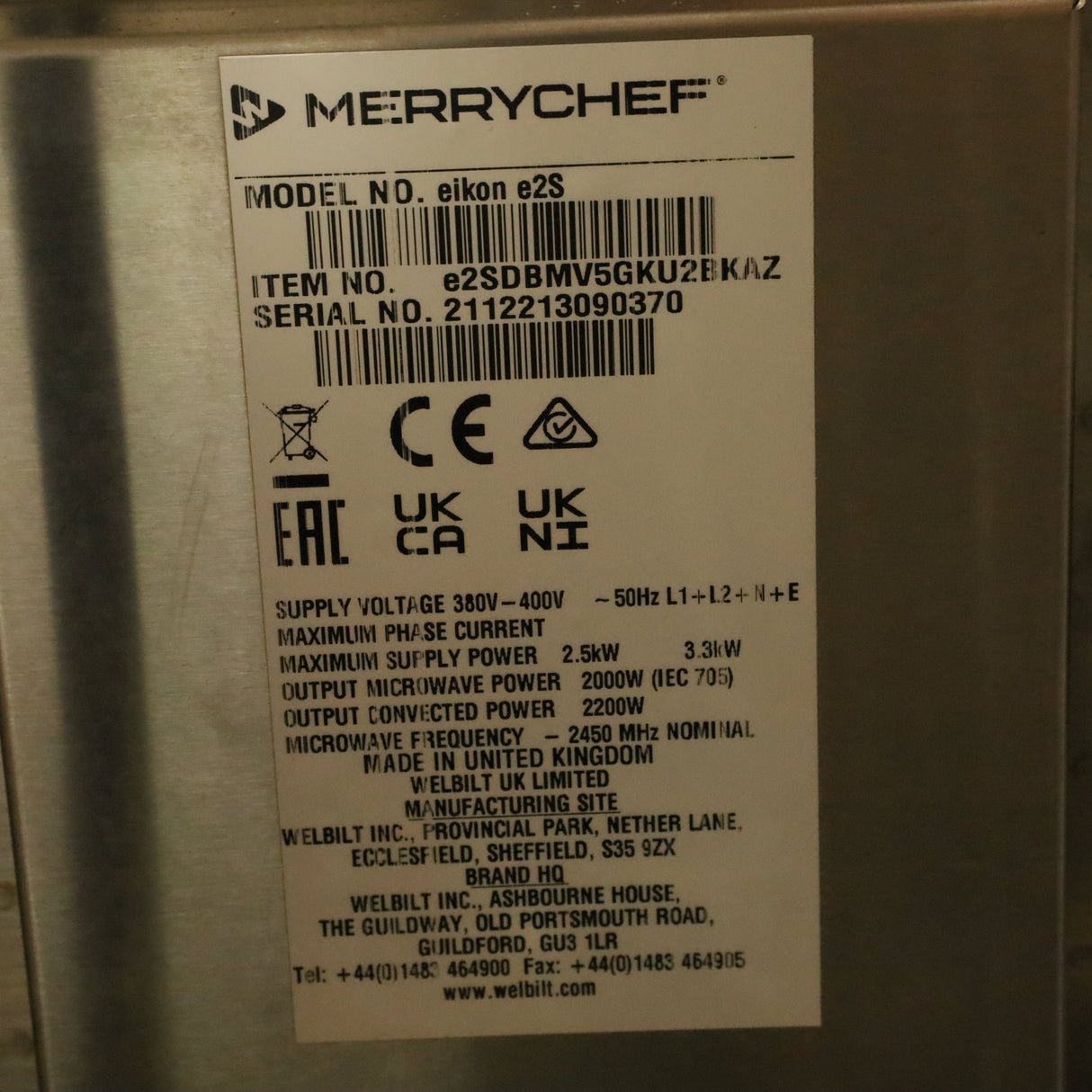 Merrychef Eikon E2S Speed Oven