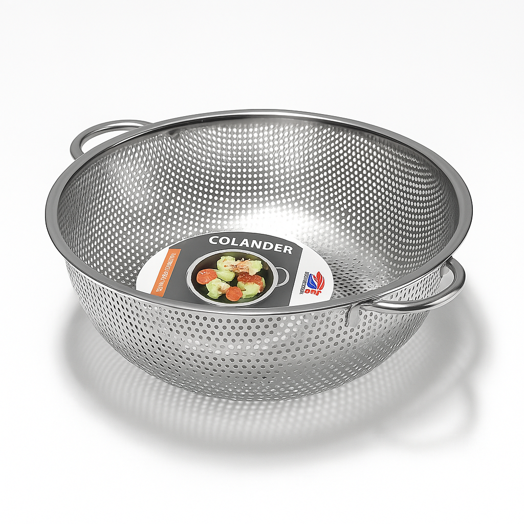 Fine Colander - Perforated - with Ear- S/S - Multiple Use - 315mm(˜)