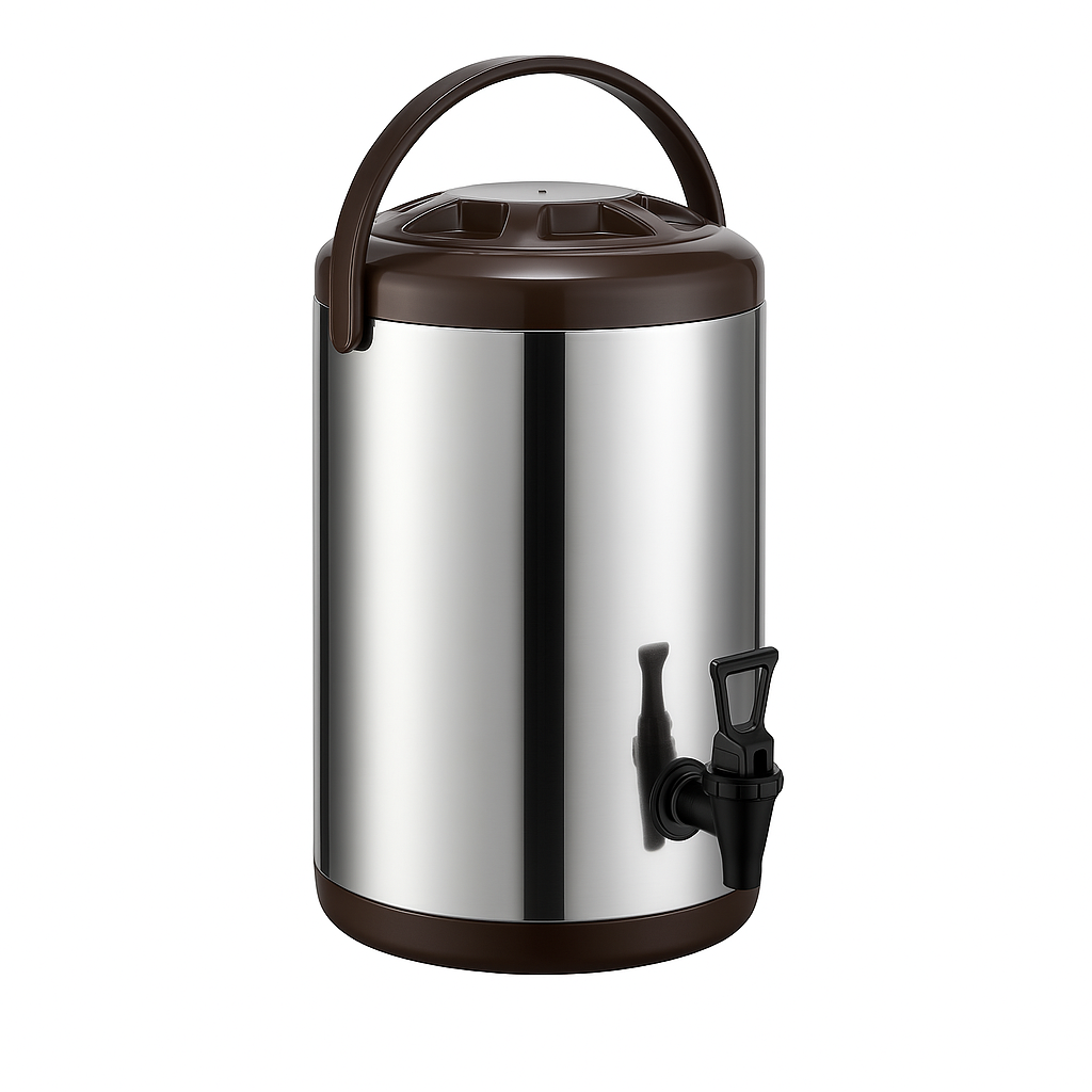 Drink Dispenser - S/S - Brown Rim - 12L