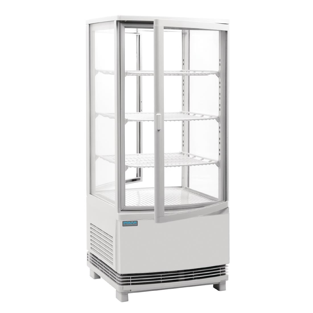 Polar C-Series Energy Efficient Curved Door Display Fridge White - 86Ltr CX576-A