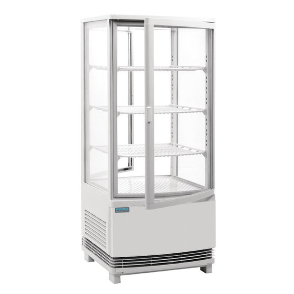 Polar C-Series Energy Efficient Curved Door Display Fridge White - 86Ltr CX576-A