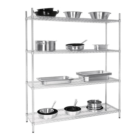 Vogue Flat Pack 4 Shelf Unit - 1525x460x1840mm L929