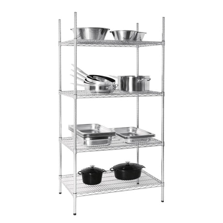 Vogue Flat Pack 4 Shelf Unit St/St - 610 x 910mm U256