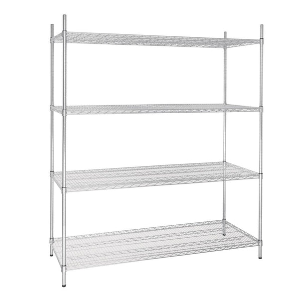 Vogue Flat Pack 4 Shelf Unit St/St - 610x1520mm U258