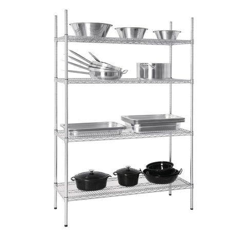 Vogue Flat Pack 4 Shelf Unit - 1220x460x1830mm L928