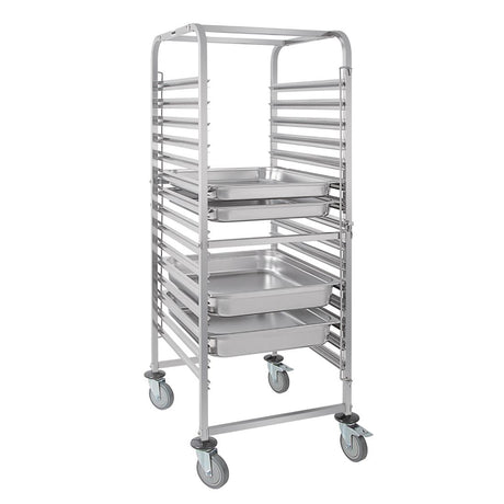 Vogue Gastronorm 2/1 Racking Trolley (15 Level) GG499