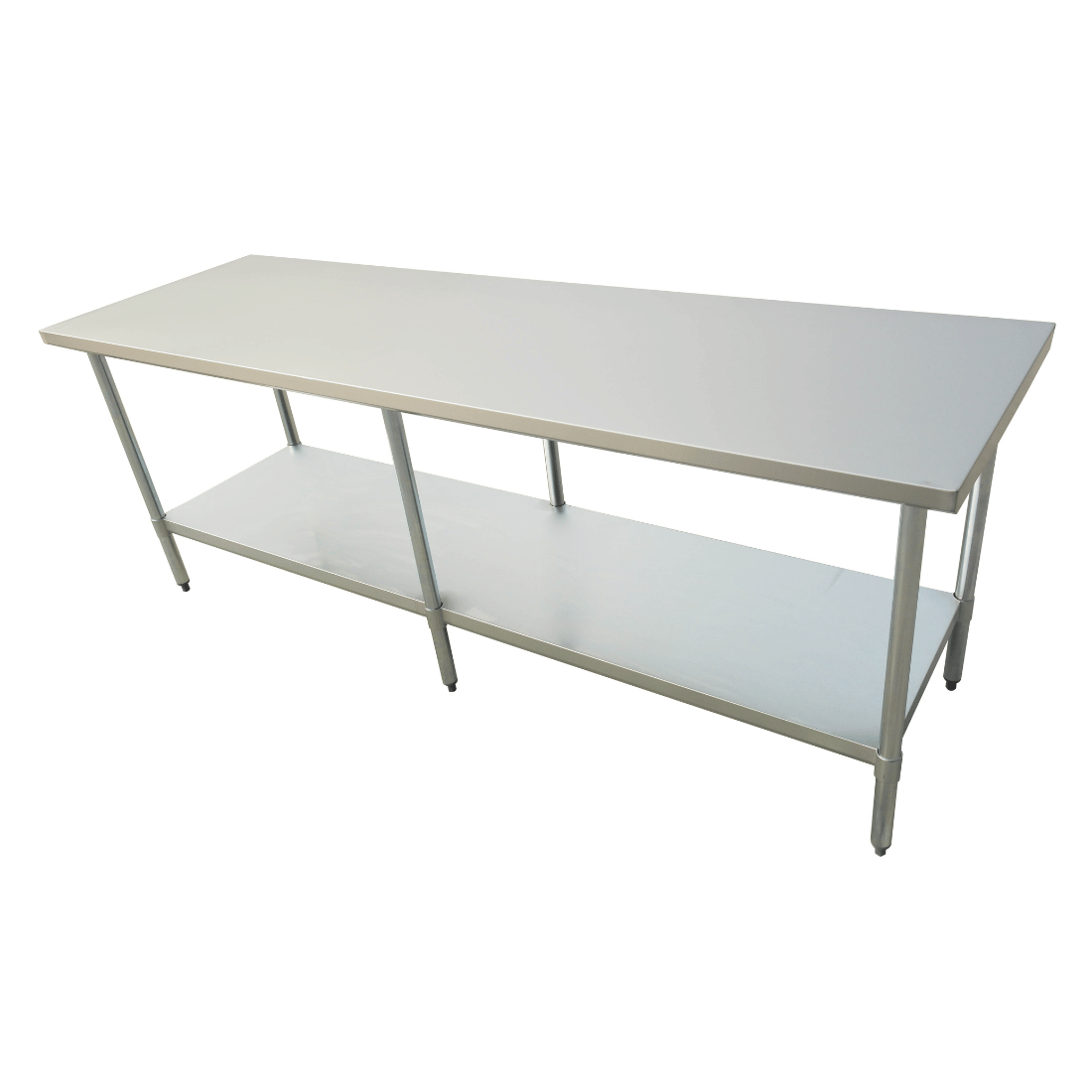 2400-7-WB Economic 304 Grade Stainless Steel Table 2400x700x900 - 6 legs