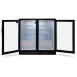 AG Twin Door Bar Fridge - Black Body & Doors BEER2