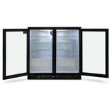 Twin Door Bar Fridge - Black Body & Doors