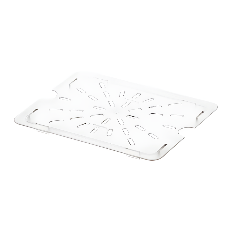 Gastronorme Pan Drain Plate - PolyCarbonate - 1/2 - Clear