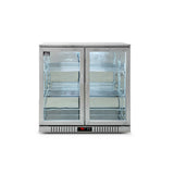 Twin Door Bar Fridge - Stainless Body & Doors