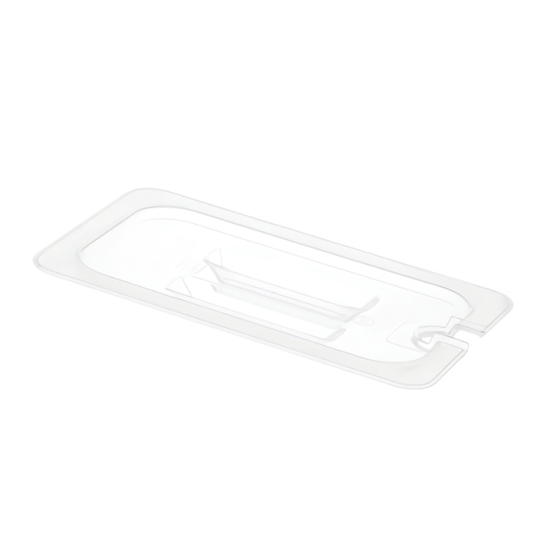 Gastronorme Pan Lid - PolyCarbonate - Notched - 1/4 - Clear