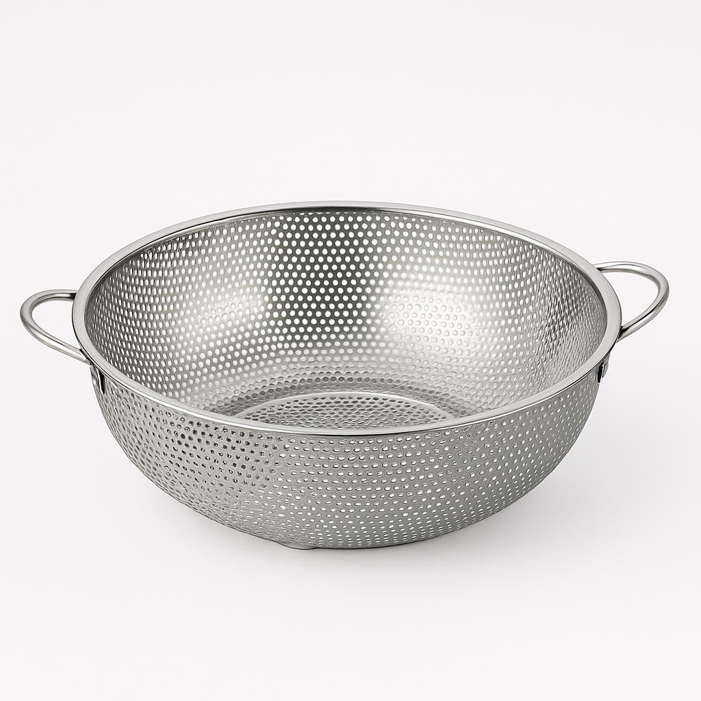 Fine Colander - Perforated - with Ear- S/S - Multiple Use - 345mm(˜)