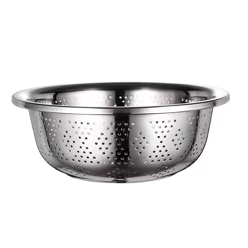 Colander - S/S - (06) - Perforated - Asian Style - 400(˜)*130(H)mm