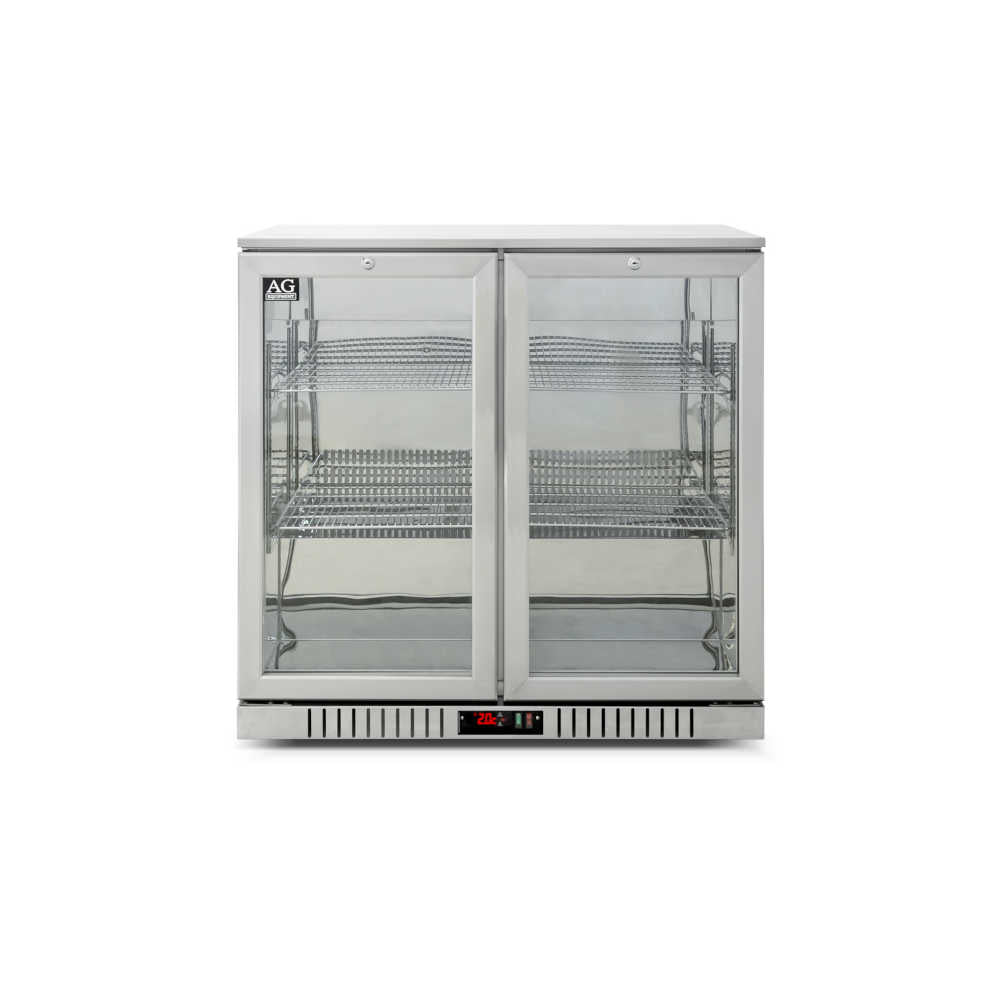 Twin Door Bar Fridge - Stainless Body & Doors