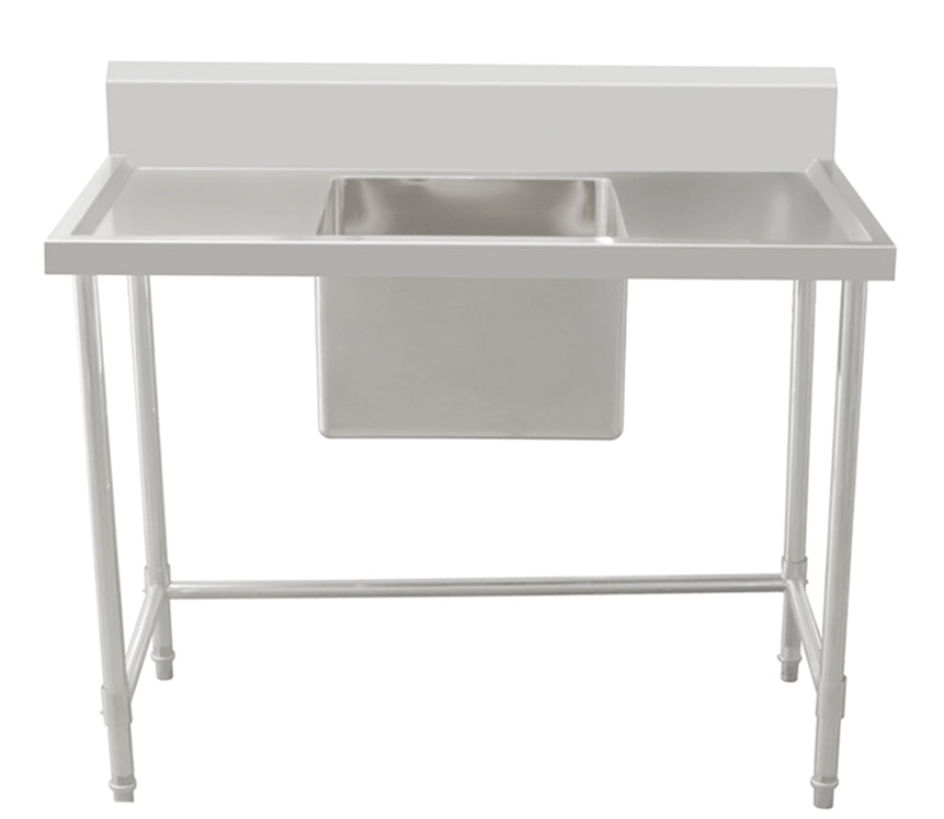Work Bench - Single Sink with Leg Brace - Center Sink / 600 / ASS-1260C