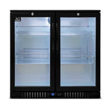 AG Twin Door Bar Fridge - Black Body & Doors BEER2