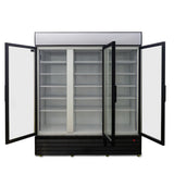 1500L Triple Door Upright Display Fridge - Glass Door